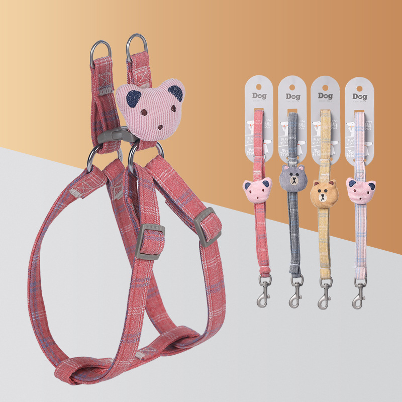 Dog Traction Rope Walking dog Rope Vest Style Dog Neckline Minor Dog Teddy Cat Bibear Out Chest of Breast Cuddling Bag