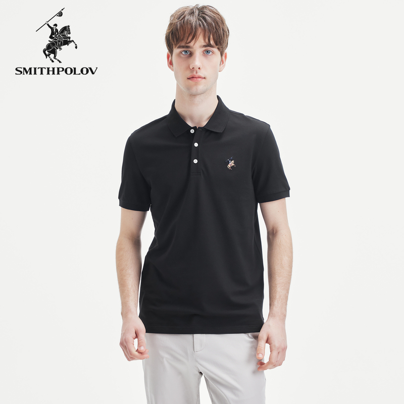 Smithpolov Summer New Men's Tops Casual Polo Shirt Lapel Trendy T-Shirt