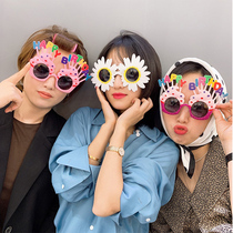 Birthday hat children party decorations Scene arrangement Blame Spectacle Crown Headwear Photo Props Insi Birthday Hat