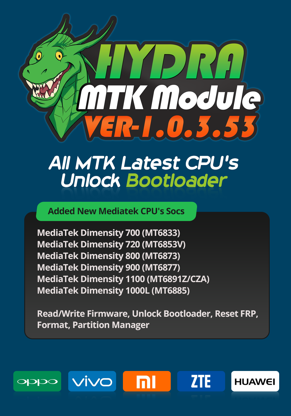 Hydra Dongle Hydra Xiaomi VIVIO Repair Tool License-Free Brush Tool