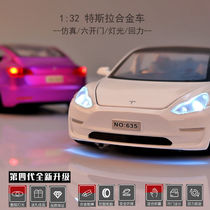 Tesla car model model3 X car model simulation alloy car model collection swinging car toy car