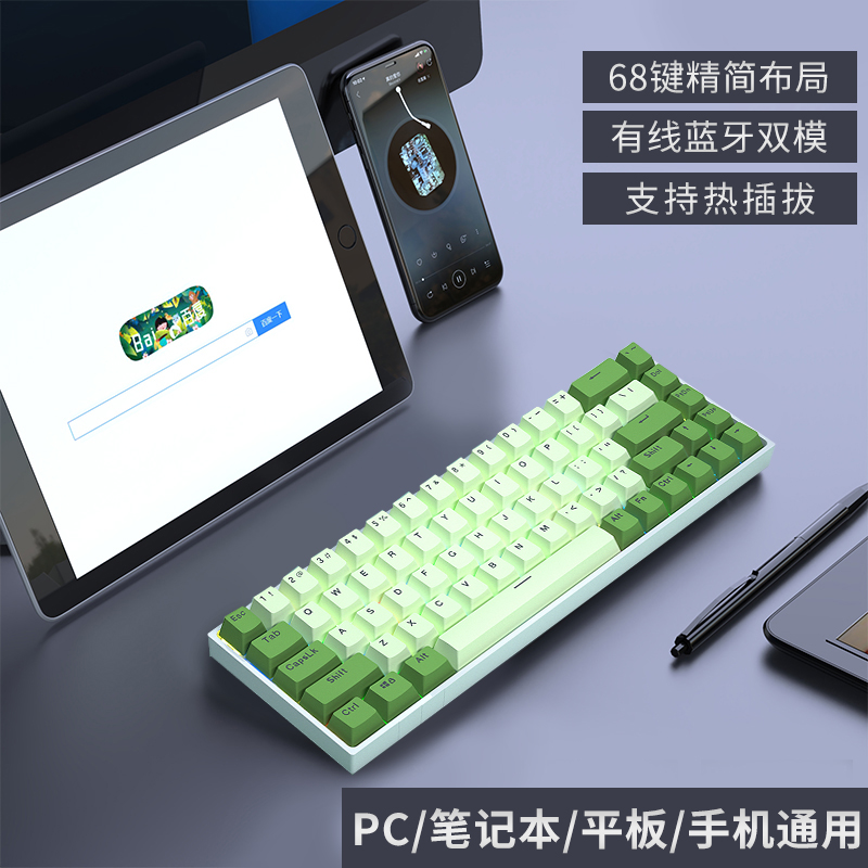 Tarantula F3068 wireless bluetooth mechanical keyboard 68-key dual-mode customized RGB light hot-swap shaft desktop laptop gaming office universal small mini portable keyboard