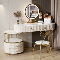 Italian light luxury dresser Nordic Jane Marble countertop storage cabinet One bedroom Korean net Red ins makeup table