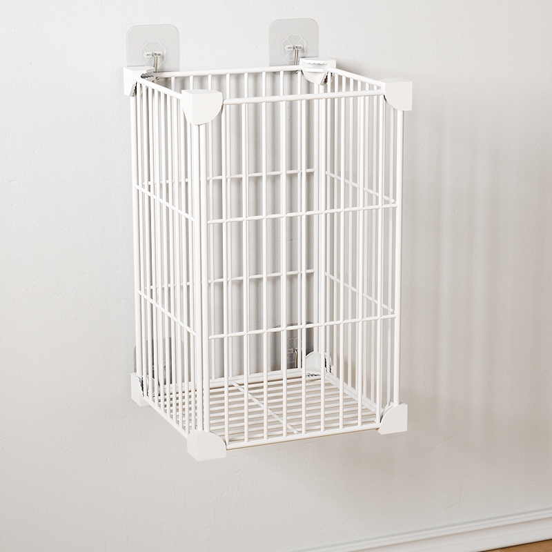 Wall-Mounted Trash Can with Adhesive Hook, Traceless Sticker, Mini Small Narrow Flat Long Type for Bathroom, Bedside Table, Desktop, Household Use