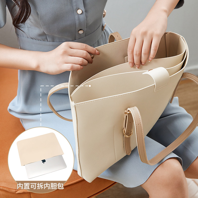 Good looking single shoulder pen electric package 14 inch female hand applicable Lenovo little new macbookair156 Apple Huawei pro13 3 large capacity commuting shockproof anti-fall new protective sheath