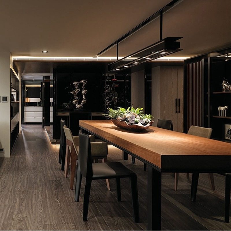 Solid wood large board office conference table Long table Simple modern training negotiation table Large workbench Computer table and chair