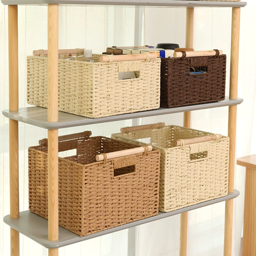 Японская соломенная коробочка для хранения, плетеный ящик для хранения, игрушка, корзина, система хранения, «сделай сам»