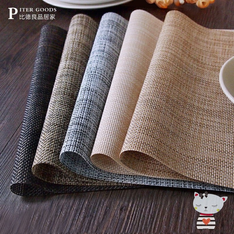 Large size placemat PVC coffee table mat Table mat Tablecloth insulation mat Nordic Japanese bowl mat Waterproof and oilproof large mat
