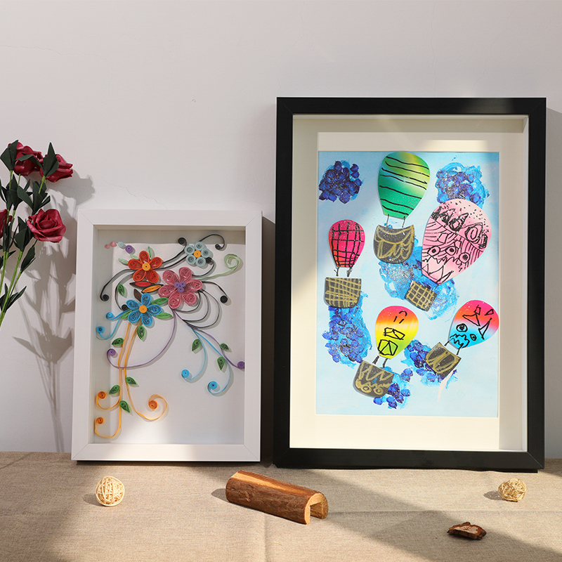 Creative Diy handmade paper photo frame Lego frame Children high 3D Cubism Stereoscopic Collage specimen mounting outer frame