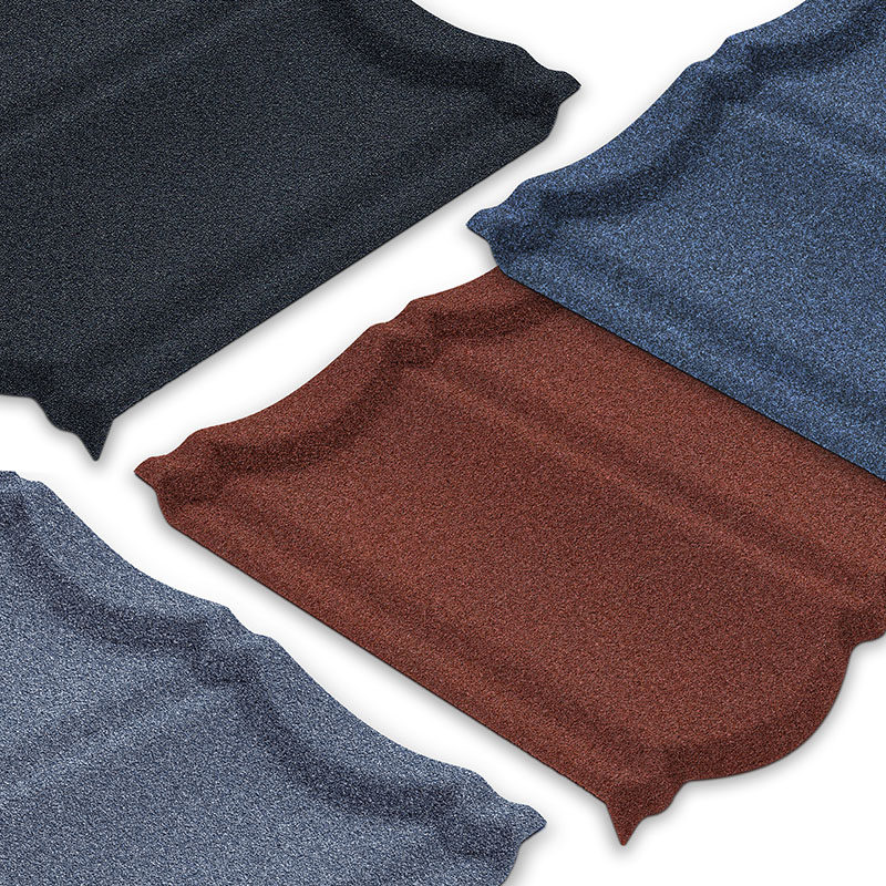 Color stone metal tile thickened light steel villa new roof tile decorative tile Roof tile Aluminized zinc insulation waterproof