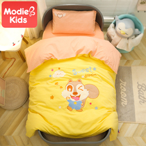 Childrens kindergarten quilt three-piece cotton quilt quilt cover Baby into the garden washed cotton six-piece baby bedding