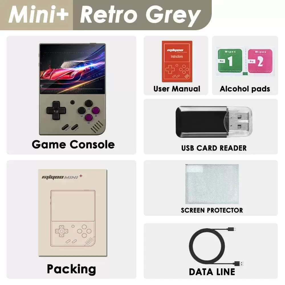 Портативная ретро игровая консоль MIYOOO MINI PLUS v2 mini