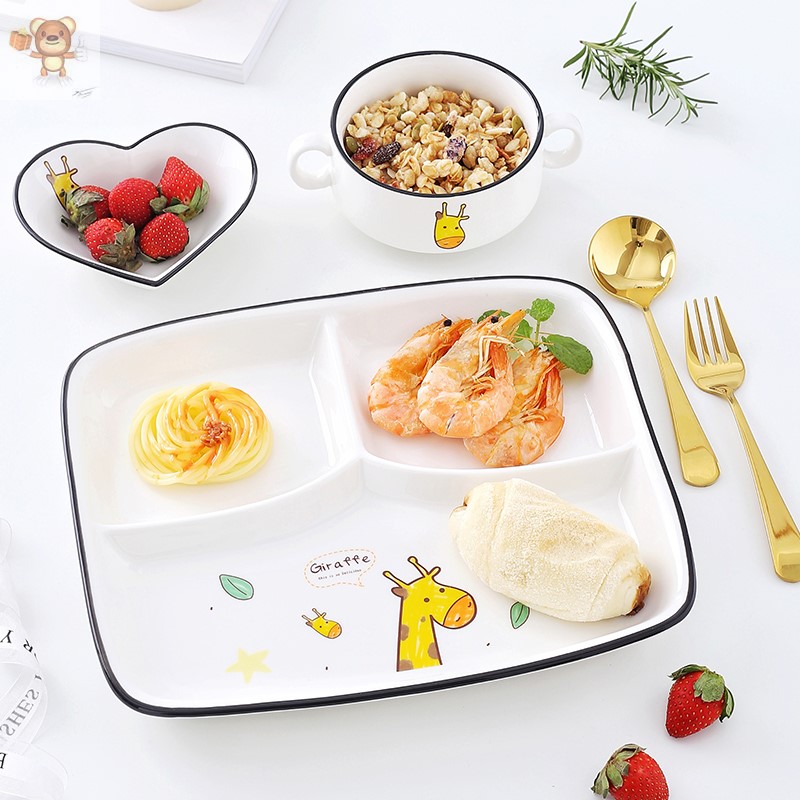 Japanese ceramics household space frame plate tableware suit one creative students eat breakfast platter food dishes