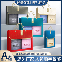 Cotton towel gift box with hand gift set 2 packs birthday gift birthday wedding return group purchase custom logo