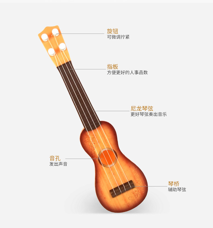 Детская гитара 儿童初学者小吉他可弹奏尤克里里仿真乐器琴男孩女孩宝宝迷你玩具