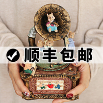 Retro Bluetooth phonograph music box Music Box music box to send male and female girlfriends creative birthday Valentines Day gift