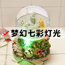 Cat Crystal Ball Music Box Music Box Sky City European Room Orbents Girls Birthday Gifts