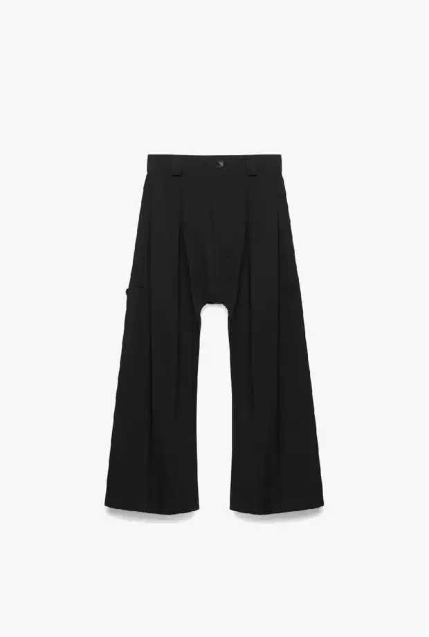 【COMMON DIVISOR 】WIDE LEG TROUSERS サイズ2 Common/Divisor/Zuid/Multi-Pleated Low-Rise Pants