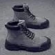 Martin boots nam mùa thu Phiên bản hàn quốc của giày cao cổ Anh công cụ giày nam mid-top giày bình thường giày tuyết quân đội giày hợp thời trang - Giày ống