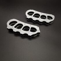 White Pea Pod Knuckles Self-Defense Supplies Portable Fist Buckle Legal Fighting Weapon Gloves EDC New Product T