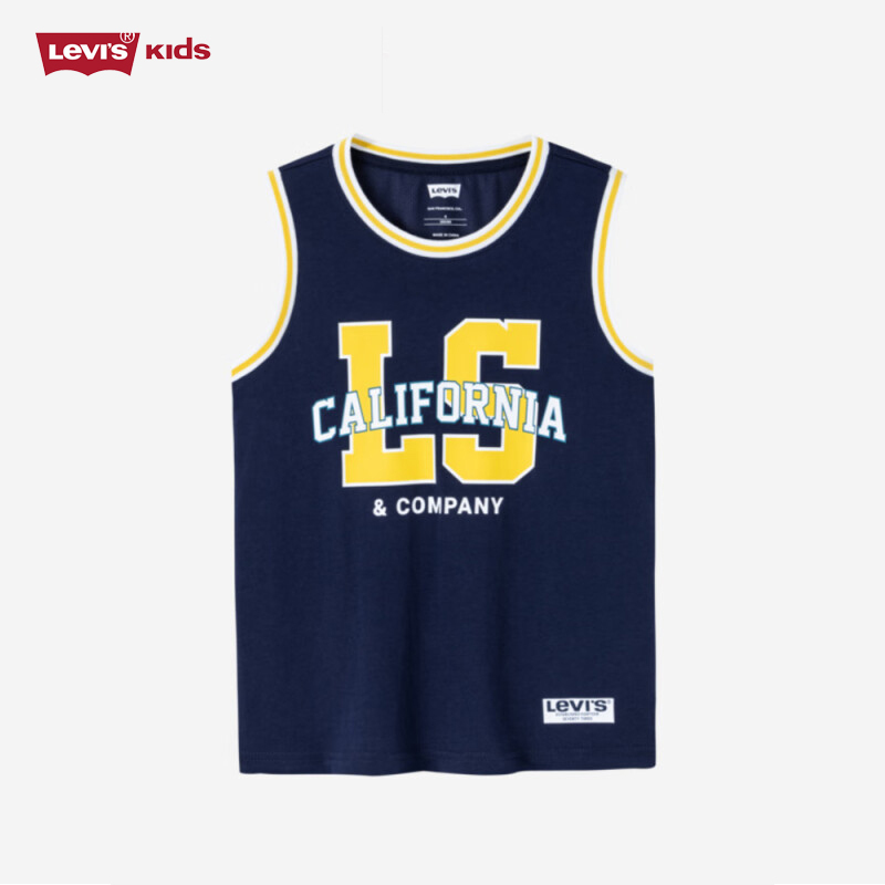 Levi's Levi's Children's Clothing Boys' Basketball Vest Summer New Style Kidsren's Mesh Casual Breathable Sleeveless T-Shirt