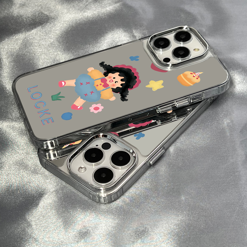 Suitable for Apple 17 Pro Max Phone Case, Mirror Heart Design, New Trendy Girl Style, Popular on Social Media, High-End Unisex Model, Xr Couple Silicone Case, 11/12 Pro, iPhone 13 Soft Case, 14 Anti-Drop, 16 Pm