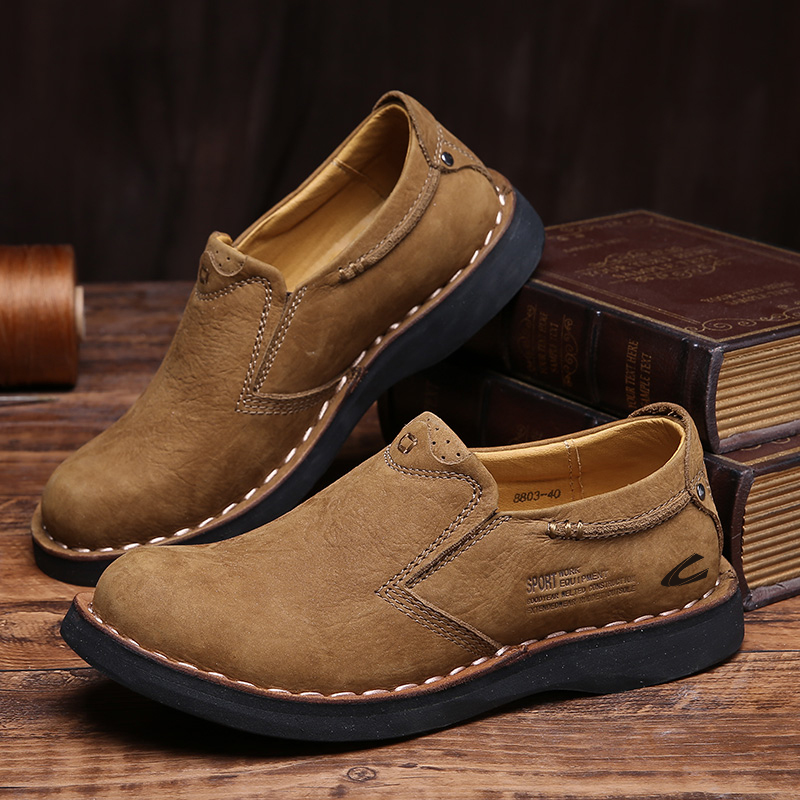 German camel dynamic outdoor casual shoes men's 2022 new leather shoes cover feet non-slip tooling shoes dad shoes