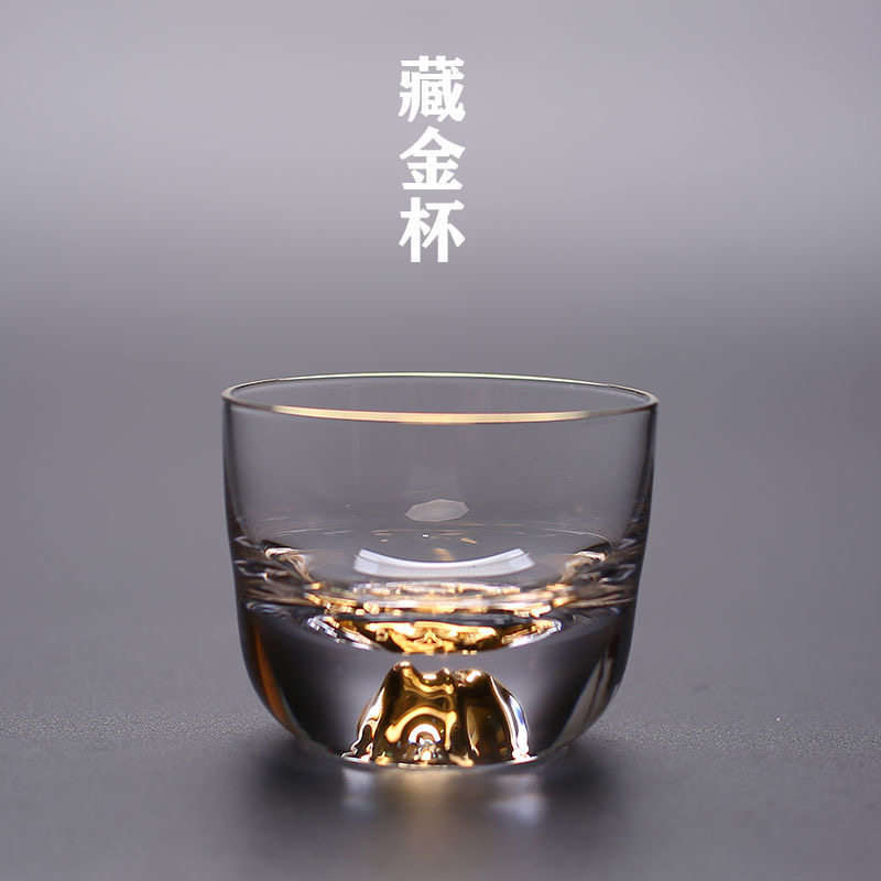 Japanese-style high-end Mount Fuji Cup Phnom Penh Kung Fu Tea Cup Tibetan Gold Cup Tea Cup Crystal Glass Tea Cup