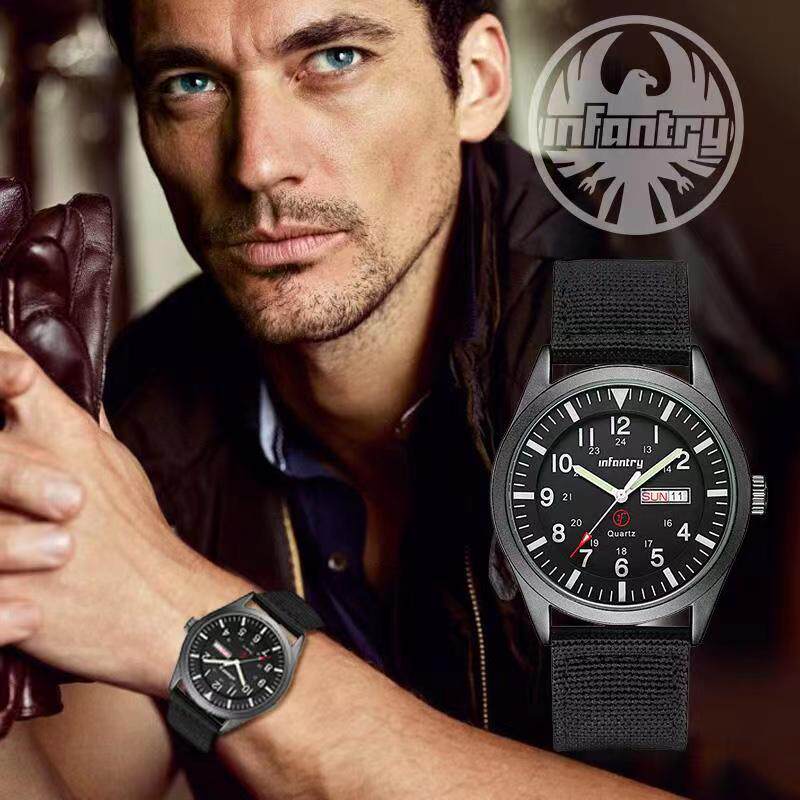 INFANTRY Eagle Boom Men's Webbing Sports Fashion Trend Calendar Watch Casual Quartz Watch