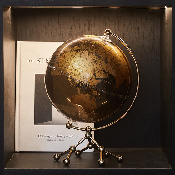 复古地球仪摆件轻奢高档客厅书房书柜办公室电视柜酒柜家居装饰品