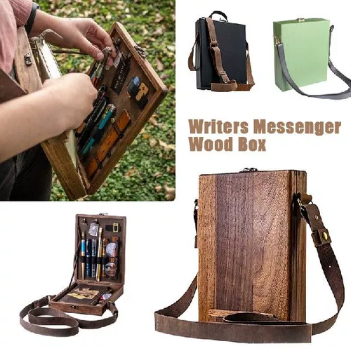 Деревянные креативщики на открытом воздухе сумка для писателей A5