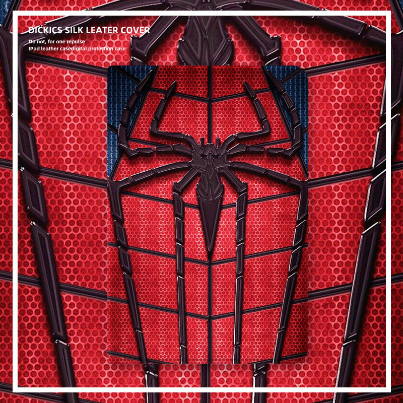 Suitable for Apple Tablet iPad Protective Case Pro2022 Cute Air5 Spider-Man Logo Anime2 Creative Pro11 Cartoon2020 New Model Mini6 Mini4 Full Cover with Pen Slot