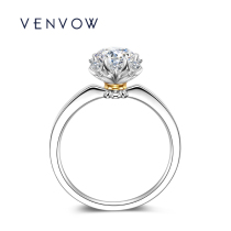 VENVOW custom ring holder 18k gold hand bouquet ring female 1 carat 50-point proposal wedding diamond ring