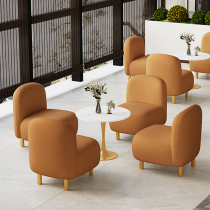 Sales office negotiation sofa high-grade light luxury simple hotel lobby office reception room lounge area table and chair sofa