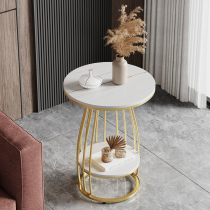 Sofa side a few Italian light luxury Rock board simple creative small coffee table Nordic living room sofa corner round table bedside table