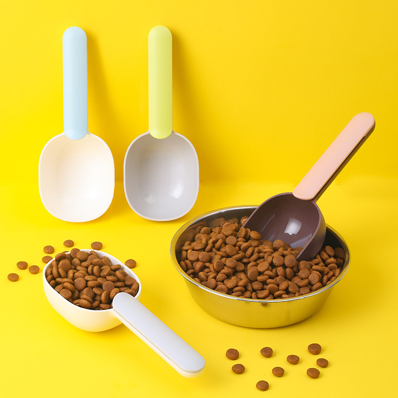 Cat food spoon measuring cup cat food shovel seal clip pet food spoon dog food shovel dog food weighing