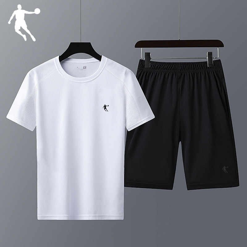 Jordan sports suit men's short-sleeved shorts summer quick-drying fitness clothes men's running casual two-piece sportswear