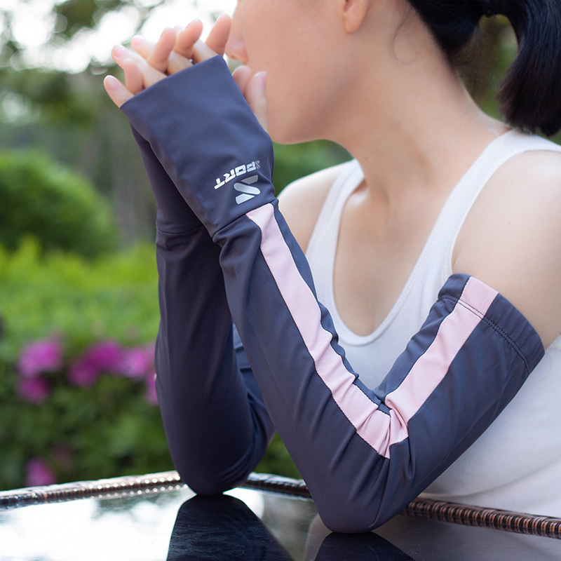 Long Sports Sun Protection Ice Sleeves for Women, Loose and Fashionable Long Gloves for Men, Casual Driving Thin Sleeves, Arm Sleeves