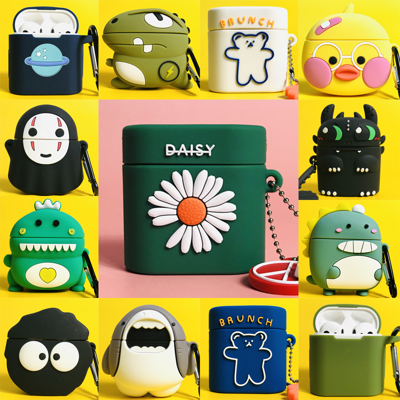 Applicable Xiaomi Bluetooth headphone air2 protective sleeve silicone air2s headphone shell creative cute cartoon Air2 protective shell ins Chainds MI true wireless air 2s headphone cover soft shell anti