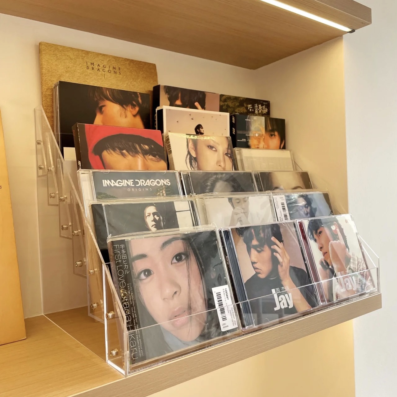 cd Shelf Acrylic Stepped Display Placement Shelf Light Disc Tape Disc Collection Show Shelf Album containing box-Taobao