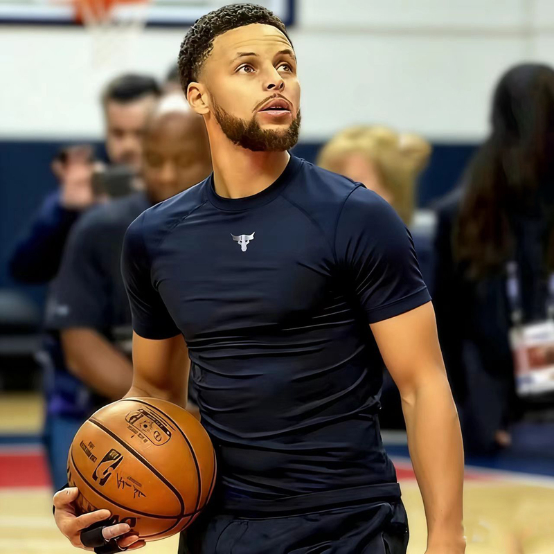Curry Bull T-Shirt Sports Compression Shirt Summer Quick-Dry Training Wear High Elasticity Breathable Sweat-Wicking Running Fitness/Top Curry Bull T-Shirt Sports Compression Shirt Summer Quick-Dry Training Wear High Elasticity Breathable Sweat-Wicking Running Fitness/Top