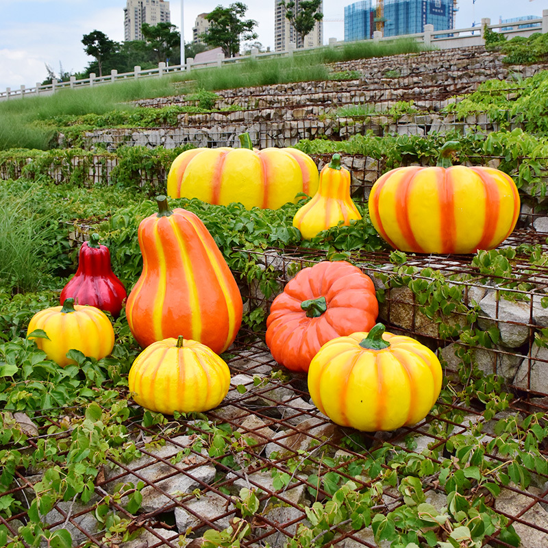 Outdoor Plant Ornaments, Simulated Pumpkins and Vegetables, Pastoral Farm Garden Courtyard Layout, Halloween Decorations Outdoor Plant Ornaments, Simulated Pumpkins and Vegetables, Pastoral Farm Garden Courtyard Layout, Halloween Decorations