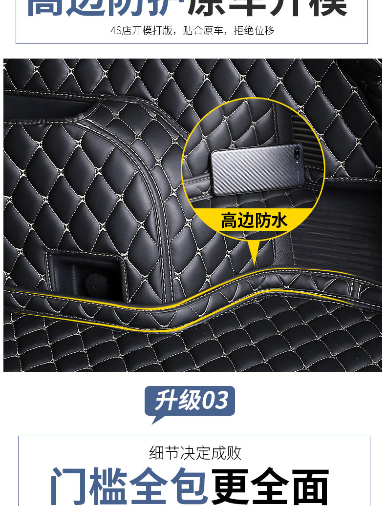 2019 Audi Q5 Q5L Full-Coverage Trunk Mat Waterproof and Wear-Resistant Interior Rear Protection Mat