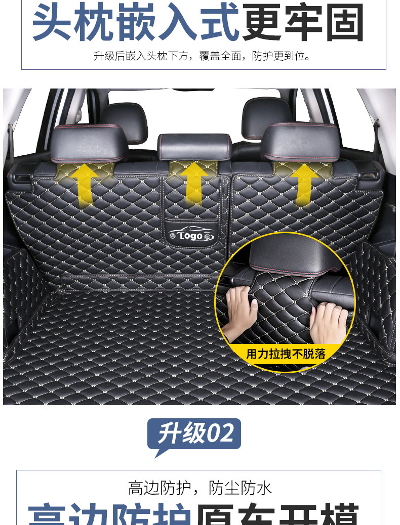 2019 Audi Q5 Q5L Full-Coverage Trunk Mat Waterproof and Wear-Resistant Interior Rear Protection Mat