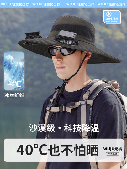 2026 New Solar Fan Hat for Women, Summer Sunshade and Sun Protection Hat for Men, Hiking Outdoor Adult Fisherman Sun Hat