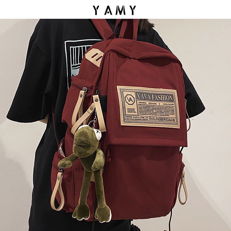 Large-capacity schoolbag middle school students junior high school Japanese male black high school student computer bag backpack female ins