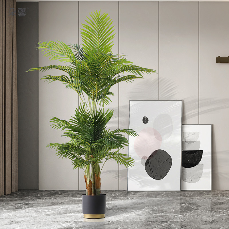 Nordic Ins Emulation Plant Decoration Brown Sunflower Indoor Large Ground Fake Green Plant Potted Plant Pendulum Decoration