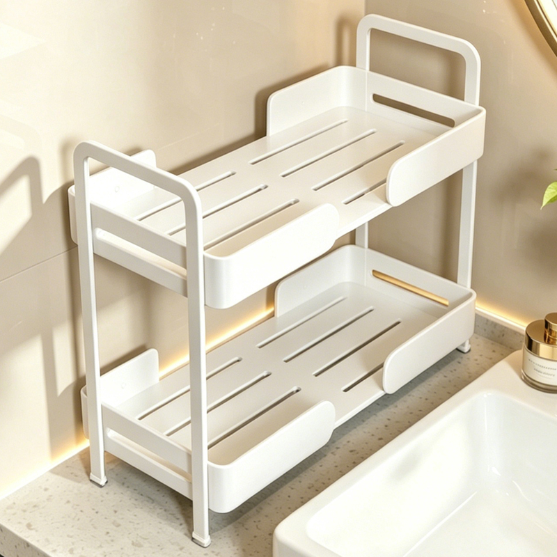 Washbasin Cosmetics Storage Rack Bathroom Countertop Toilet Desktop Skin Care Products Bathroom Storage Shelf