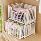 Многослойный штабелируемый ящик для хранения ящика для хранения в шкафчике, корзина для одежды и брюк без гвоздей, выдвижная корзина для хранения гардероба