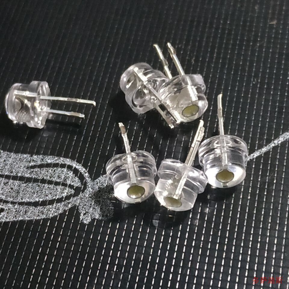 Foot tile straw hat lamp white light LED lamp beads LED light highlight 0 5 watts 5MM in-line flashlight lamp beads warm